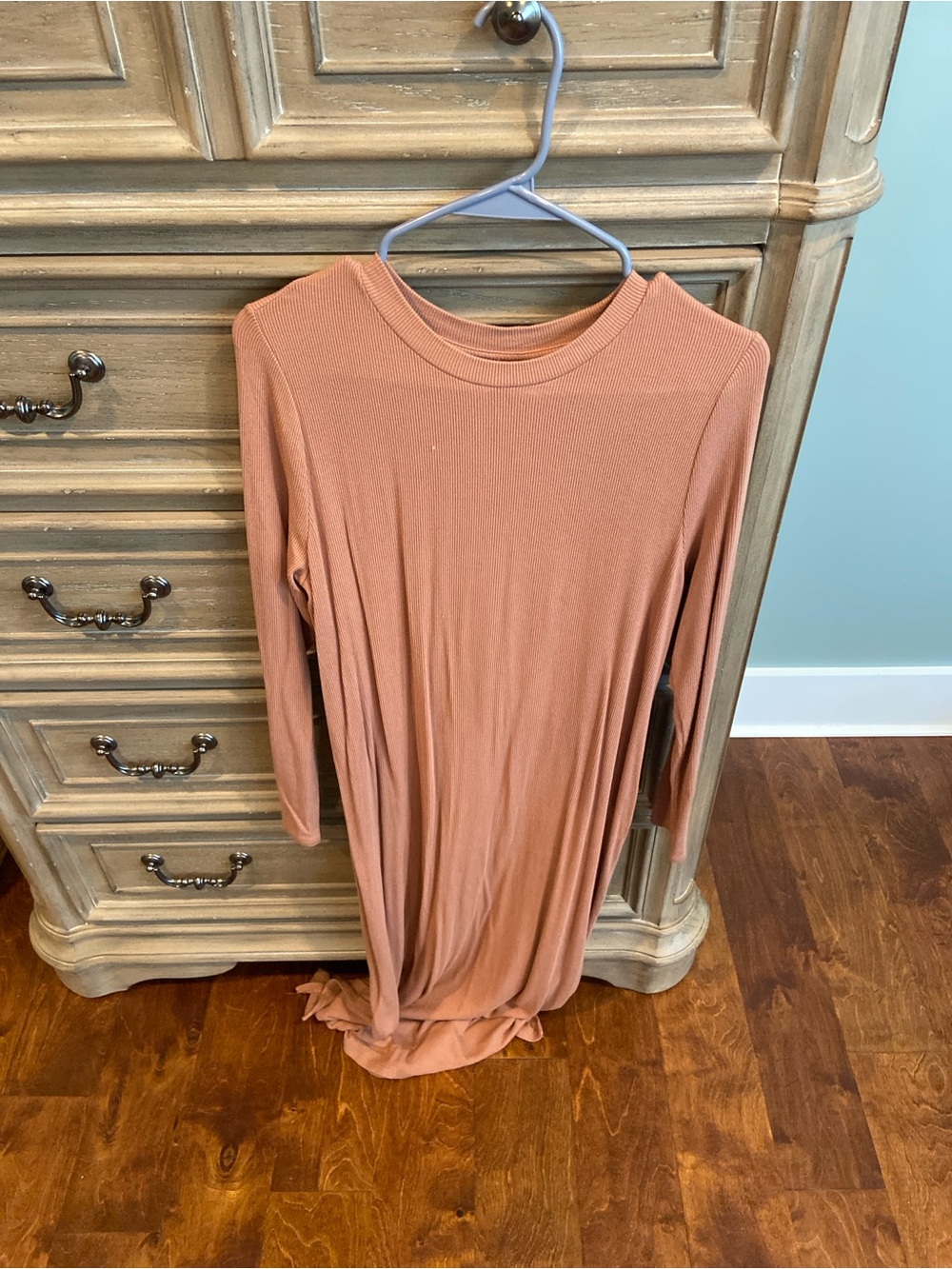 Motherhood Maternity Long Sleeve Maternity Dress in Dusty Rose | Size M